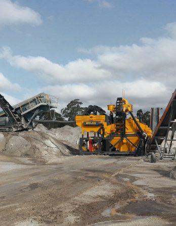 Cyclone sand recovery plant with bucket wheel. 120-300TPH