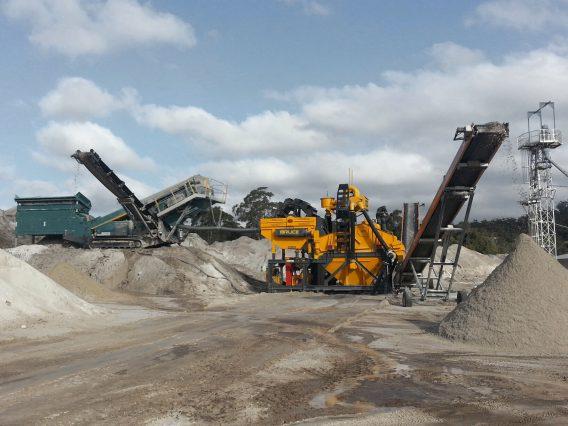 Cyclone sand recovery plant with bucket wheel. 120-300TPH